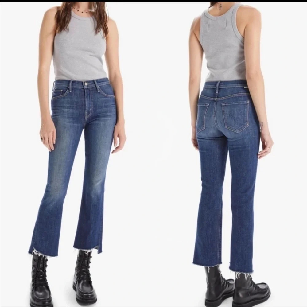 Mother The Insider Crop Step Fray jean size 24 Second Thyme Around